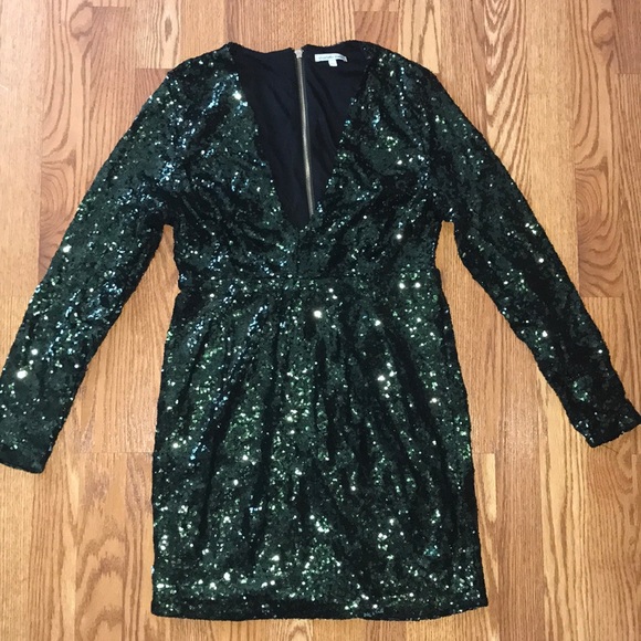 Dresses & Skirts - Dark Green Sequin Dress